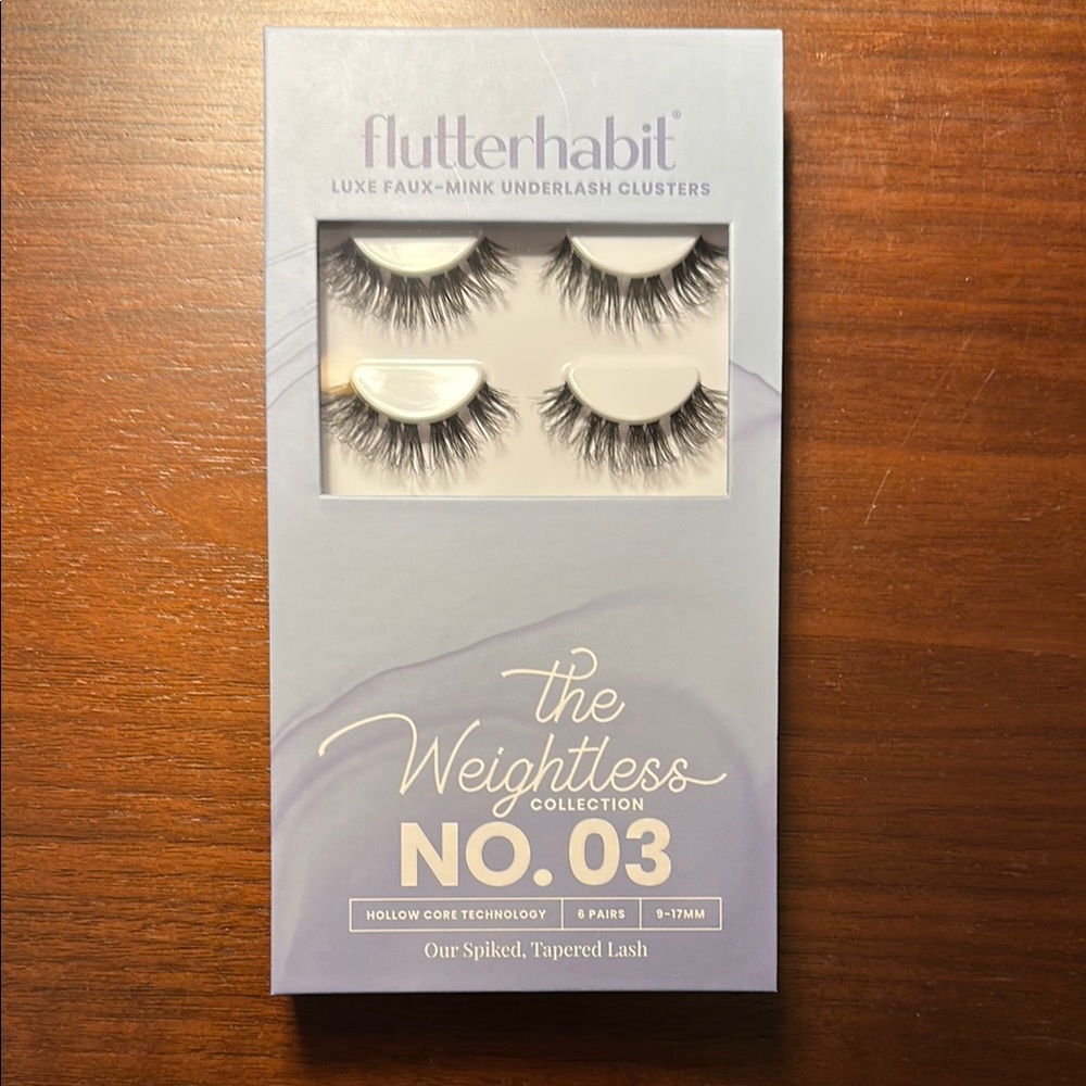 Flutterhabit Faux Mink Eyelash Clusters Weightless No. 3